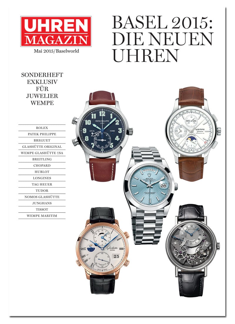 Produkt: Sonderheft exklusiv für Juwelier Wempe: Baselworld 2015 – Die wichtigsten neuen Uhren