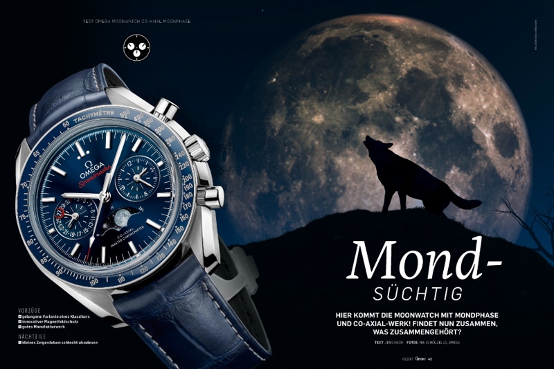 Produkt: Download Einzeltest: Omega Speedmaster Moonwatch Co-Axial Master Chronometer Moonphase