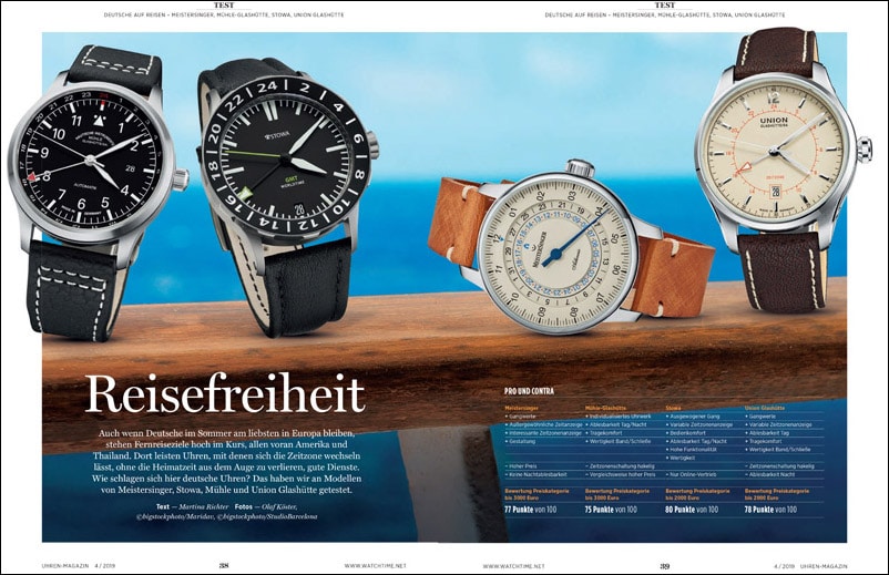 Produkt: Download: 4 deutsche GMT-Uhren im Vergleich