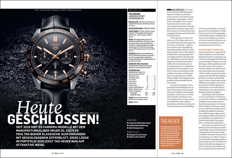 Produkt: TAG Heuer Carrera Sport Chronograph im Test